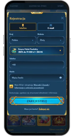 Rejestracja konta i depozyt aby grać w Magic Fruits